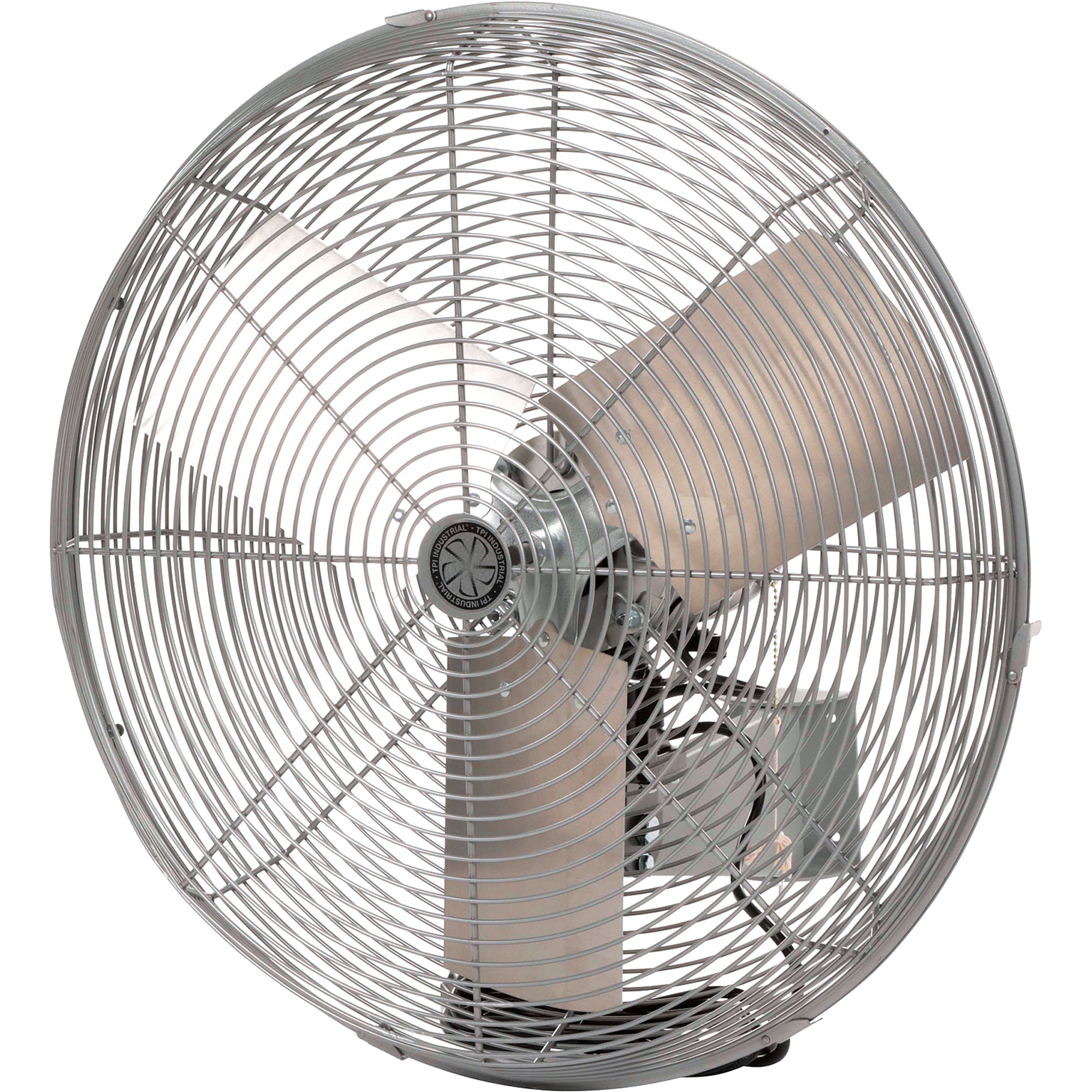 TPI Oscillating Wall-Mounted Fan - 24in. Diameter, 6800 CFM, 1/4 HP, 2-Speed, 120V, Model# ACU-24-WO